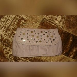 Pink Studded Clutch
