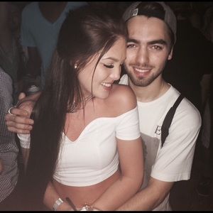 White off the shoulder crop top