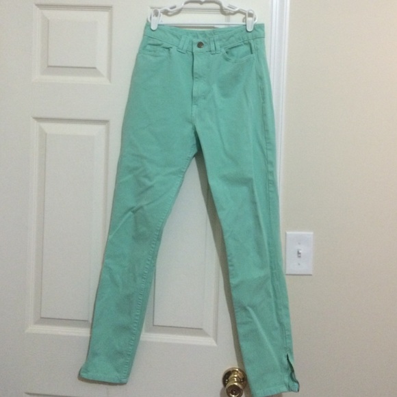 American Apparel Mint 4 Way Ankle Zip Jeans 28/29