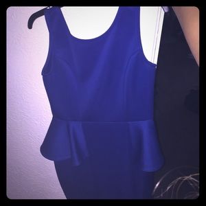 Blue Forever 21 short peplum dress!💙💙💙