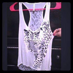 High low tiger tank top