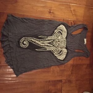 Gray elephant tank top