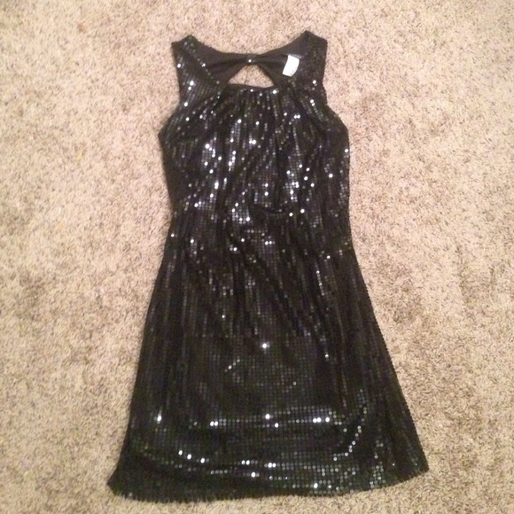Cutout Back Sequin Dress