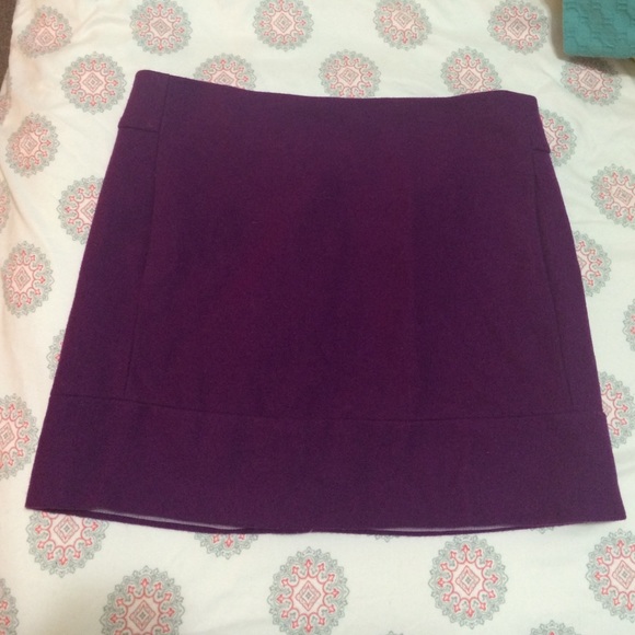 J Crew Purple Wool mini skirt 2