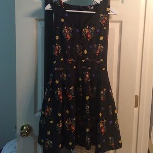 Modcloth Fox Pleated Fit and Flare Dress