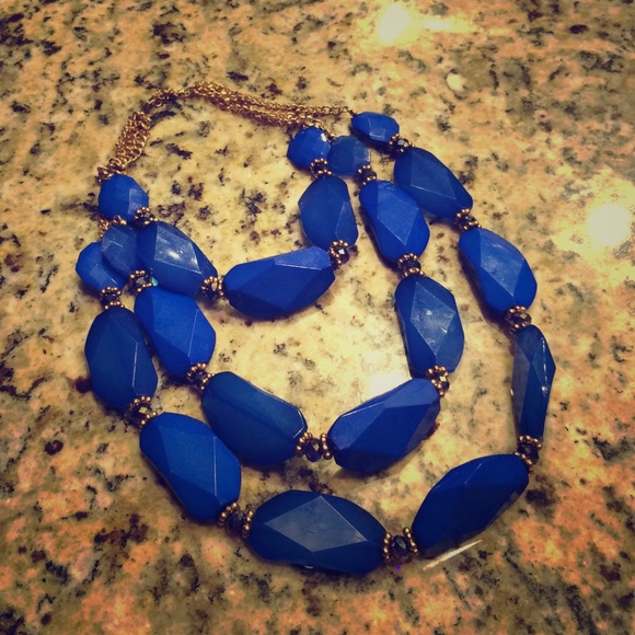 Gorgeous royal blue Victorian style necklace