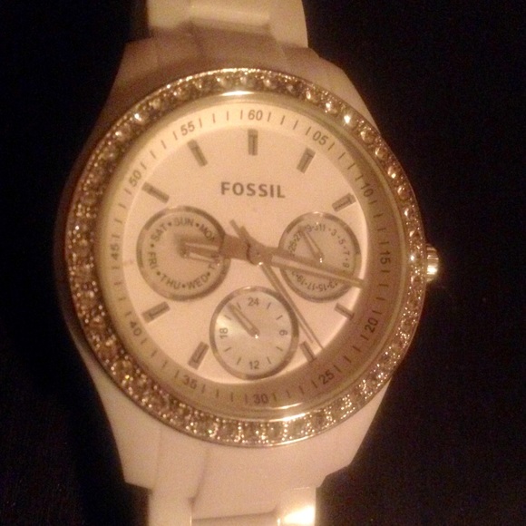 Fossil White Resin Watch