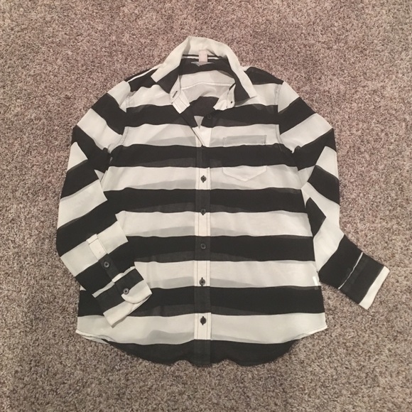 Banana republic striped blouse