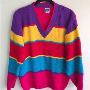 FOR SALE ON ETSY - Vintage Colorful Heart Sweater