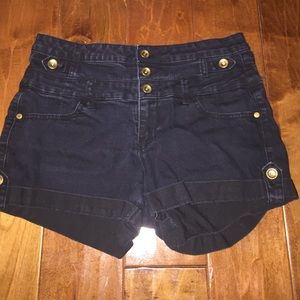 High waist jean shorts