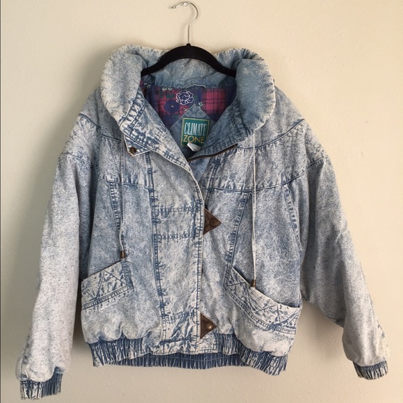 FOR SALE ON ETSY! - Vintage Acid Wash Puffer Coat - Picture 1 of 1