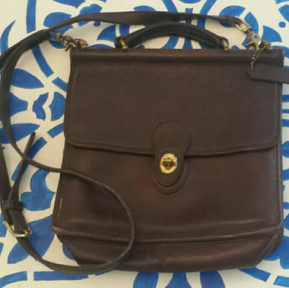 Vintage Coach Cross Body Leather Handbag