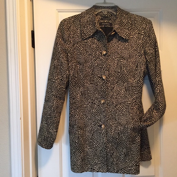 Evan Picone Tan and Black Long Jacket