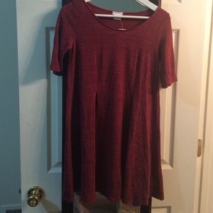Urban Outfitters Red 3/4 Sleeve Pleat Dress NWT