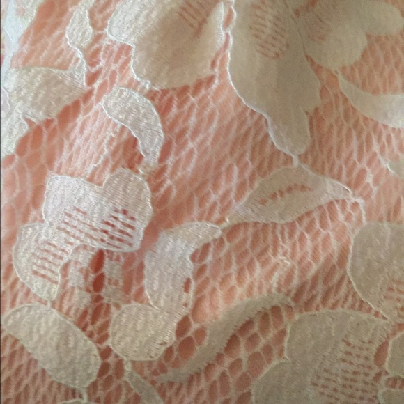 Pink white Ivory lace halter jumpsuit romper L - Picture 4 of 5