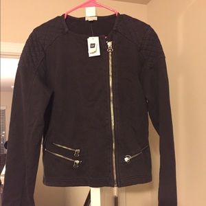 NWT gap dark gray sweatshirt jacket