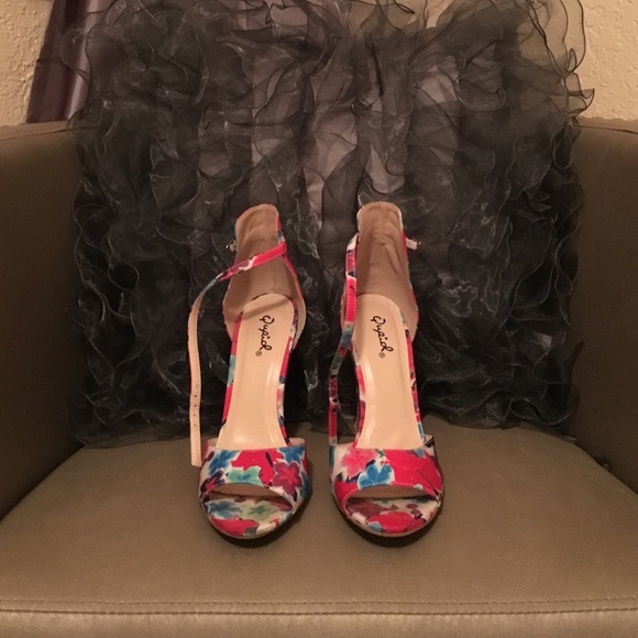 Floral Single Sole Heels