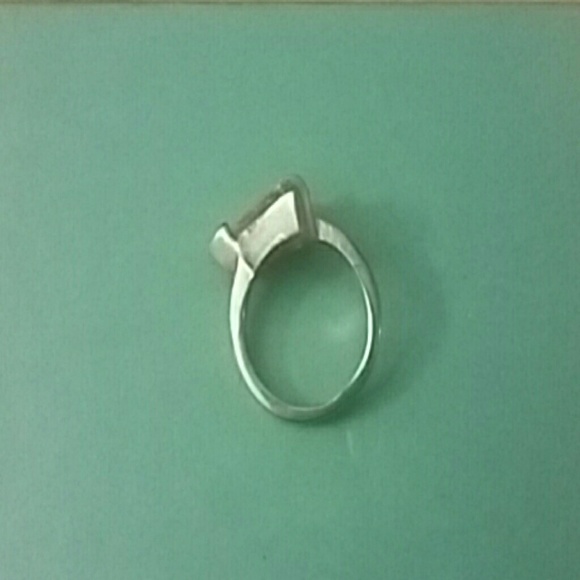 Fun silver plated triangle ring