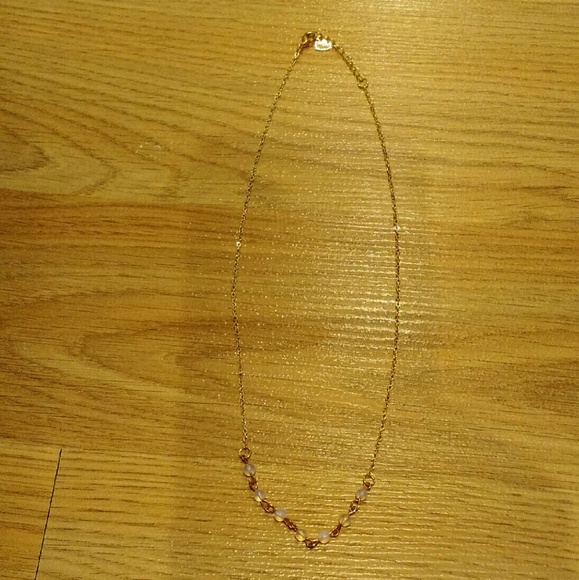 Gold beaded necklace