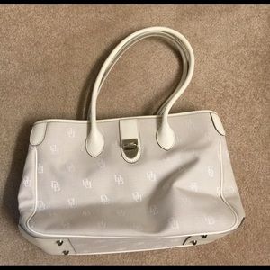 Dooney and Bourke Off White /Black Large Tote