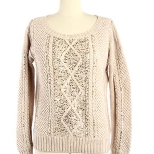 New! $230 Haute Hippie ivory cable knit top!
