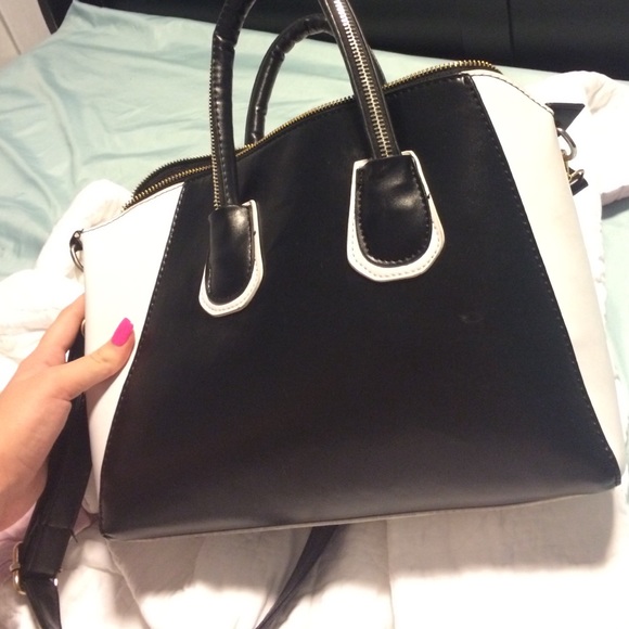 Black and white purse