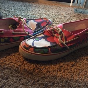 Sperry tropical print shoe