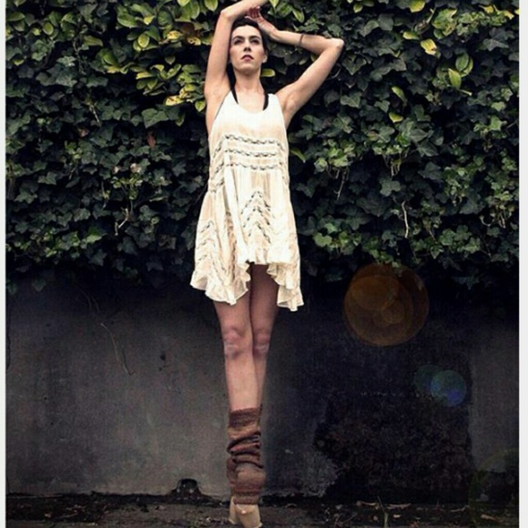 Free people viola & lace trapeze slip