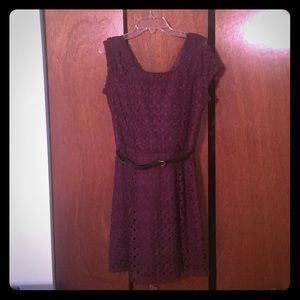 Maroon lace dress