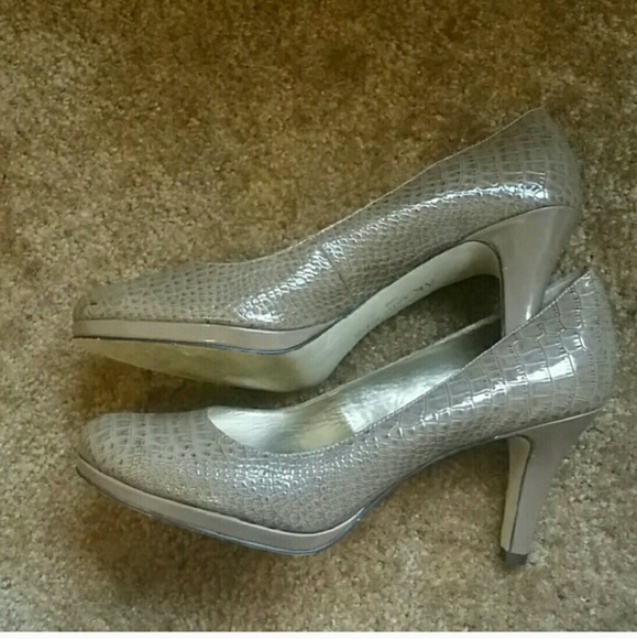 Taupe Snake Skin Heels