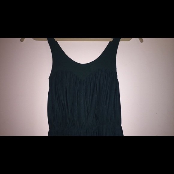 hunter green flowy dress