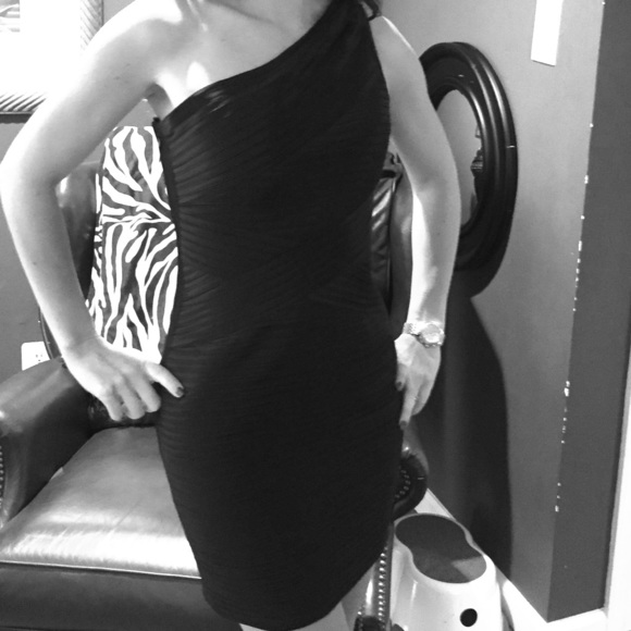 Black bandage cocktail dress