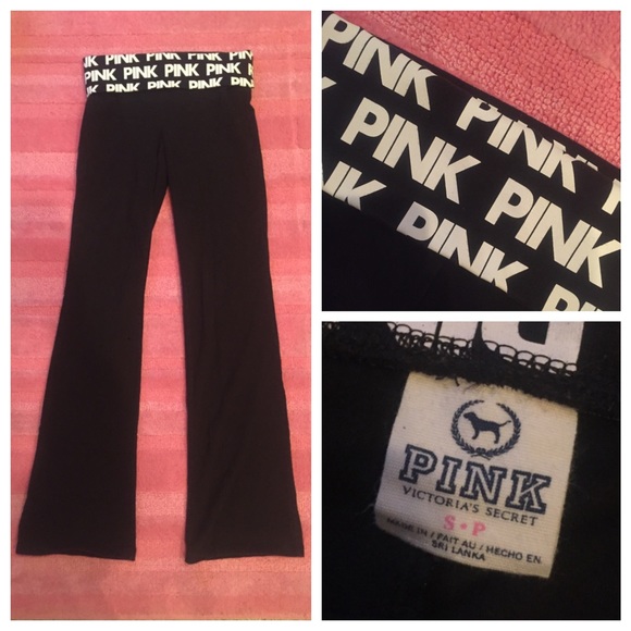 Small PINK Yoga Pants VS Black & White