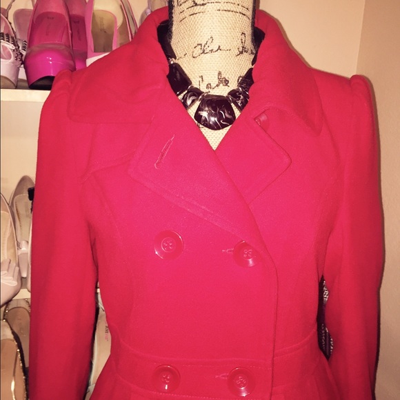 Forever 21 Jackets & Coats - NWOT Red Peplum Coat Forever 21 Jackets & Coats - NWOT Red Peplum Coat