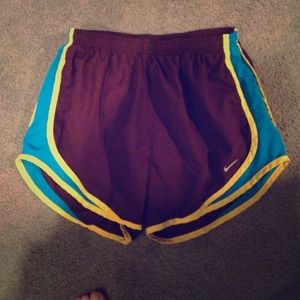 Maroon NIKE DRI-FIT shorts
