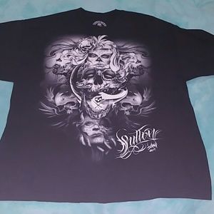 Mens Black Skull Shirt
