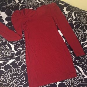 Red Long Sleeve Dress