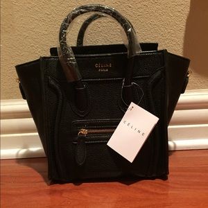 FLASH Celine nano luggage pebbled leather tote 💕
