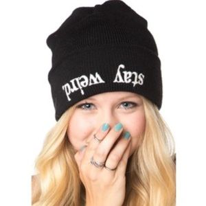 Brandy Melville "Stay Weird" Beanie