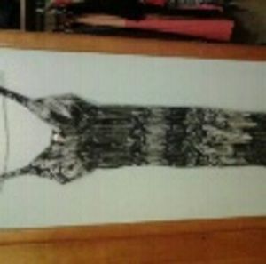 Long, braided strap dress