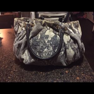 Snake print juicy couture suede purse