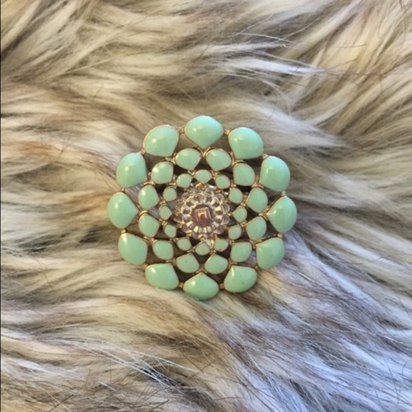 Turquoise Ring with Gold Band - Picture 2 of 3