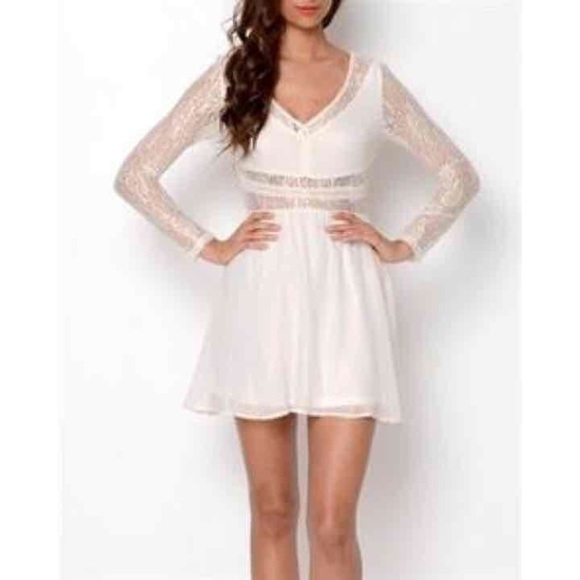 Mustard Seed Dresses Mustard Seed White Lace Chiffon Dress Poshmark