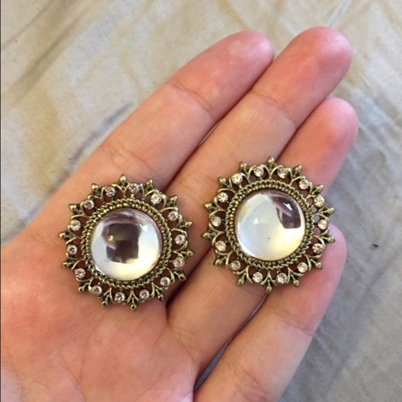 Circle Mirror Earrings - Picture 2 of 3