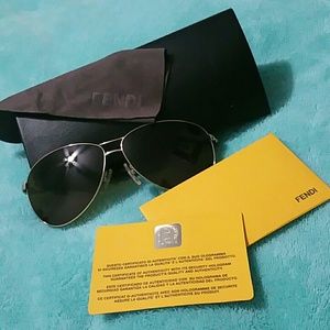 Authentic Fendi Aviator Sunglasses