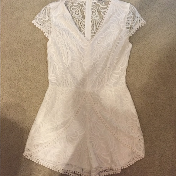 White Lace Romper