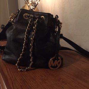 Michael Kors leather bucket bag