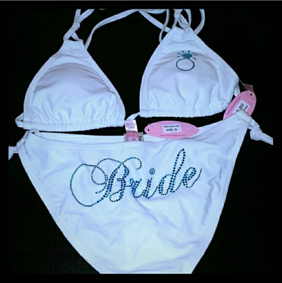 Other - White BRIDE bikini size small