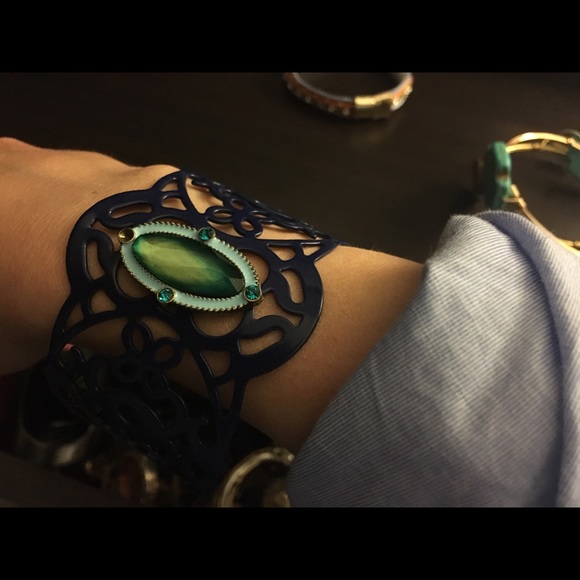 Blue Metal Cuff