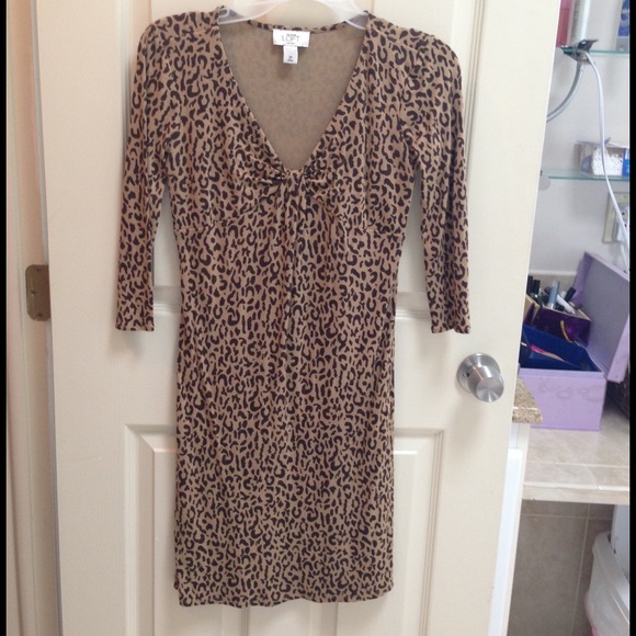 Loft animal print dress XS to S - Picture 2 of 3